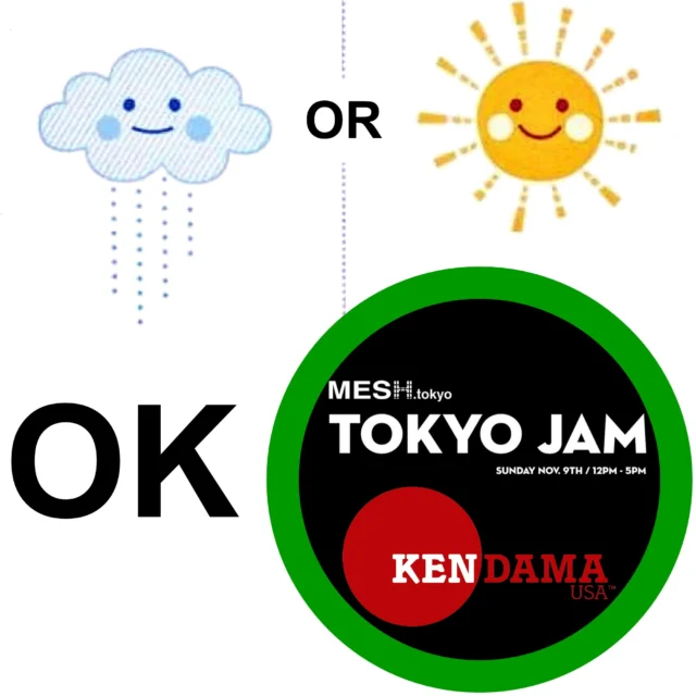 Rain or Shine we will have the KUSA + MESH.tokyo Meet and Jam.  Dress warmly since the event is outside in covered and uncovered areas.  MESH.tokyo staff will be wearing "RED" shirts if you have any questions.  See you there!
.
.
#けん玉 #kendama
#HarajukuKendamaClub #原宿けん玉クラブ #HarajukuKC
#KendamaCowboy #けん玉カウボーイ #KendamaTokyo #けん玉東京
#MESHtokyo #メッシュ東京 #けん玉専門店 #けん玉ショップ
#kendamausa #kusa #Japan #kusajam #kusasquad #kwc #kendamacommunity #kendamaculture #kendamalife